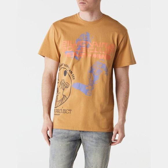 Billionaire Boys Club Tan Short Sleeve Tee BB HUMAN SS TEE in CINNAMON - Picture 1 of 9